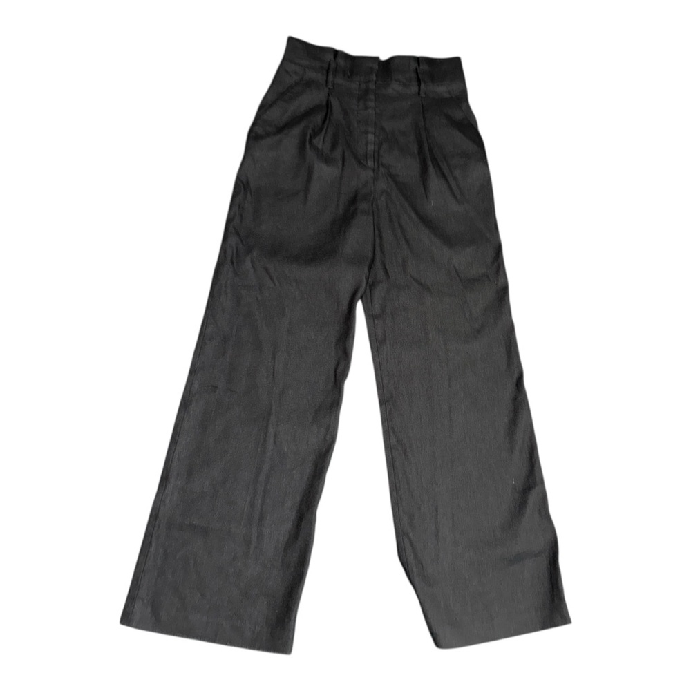 Veronica Beard Black Wide-Leg cropped Pants size 2